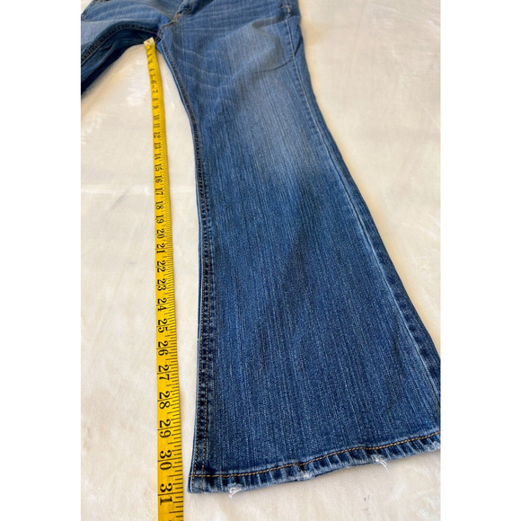 Aeropostale Women's Chelsea Boot Cut Jeans Size 14 Blue Boho Western Mid Rise - Picture 4 of 7